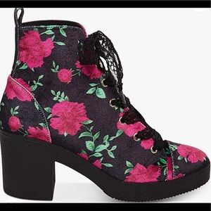Tilden Black Floral Booties